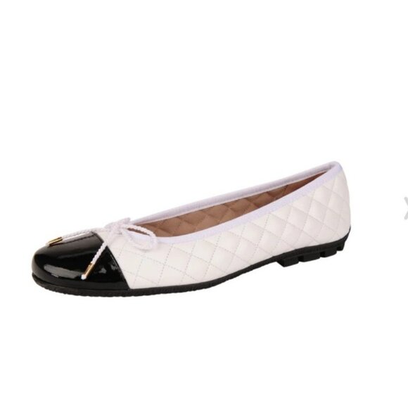 PAUL MAYER (ATTITUDES)-BLACK/BONE BALLET FLATS SIZE 8 B - Picture 11 of 12